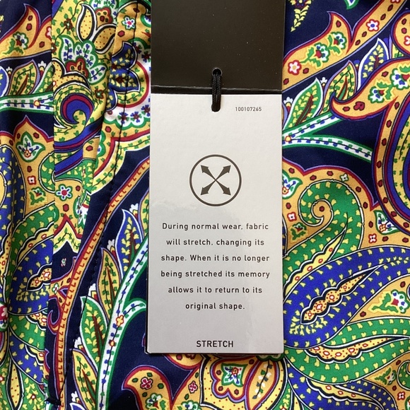 RLX Ralph Lauren Magnolia Lane Golf Shorts Paisley Blue Multi Men's NWT 42 $98 - Picture 7 of 8